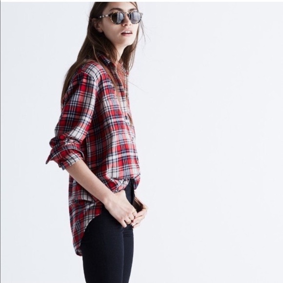 Madewell Oversized Ex-Boyfriend Flannel - Picture 2 of 6